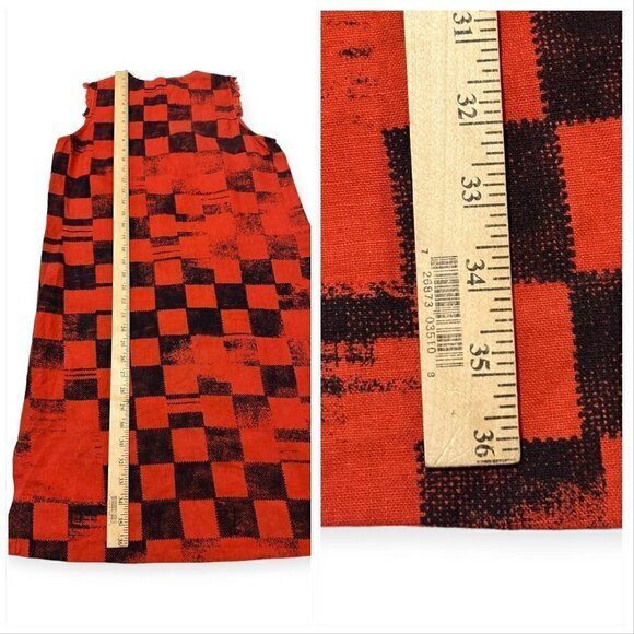 RAQUEL ALLEGRA Check Print Tank Dress in Ruby Checker, Size XS, New with Tags. - Picture 14 of 15